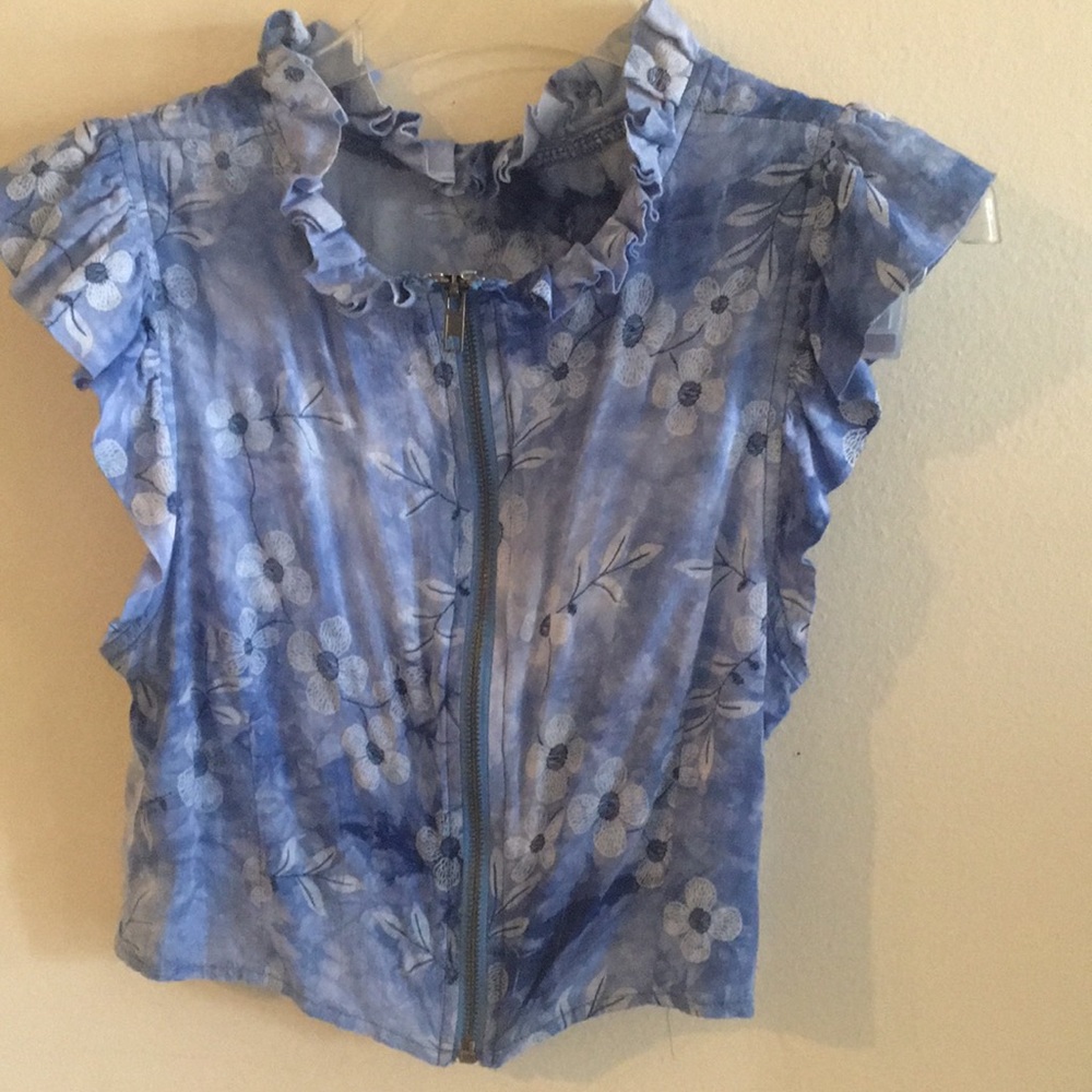 Etiquette -Sweet Blue Crop Top